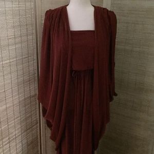 Vintage 1980 dress and matching shawl